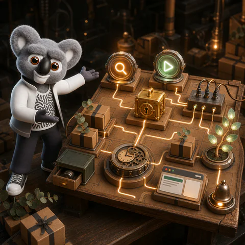 Kody presenting a map of the software factory