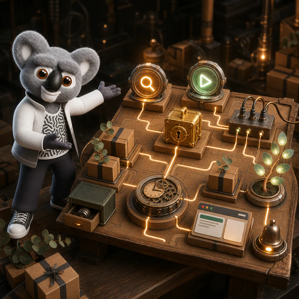 Kody presenting a map of the software factory